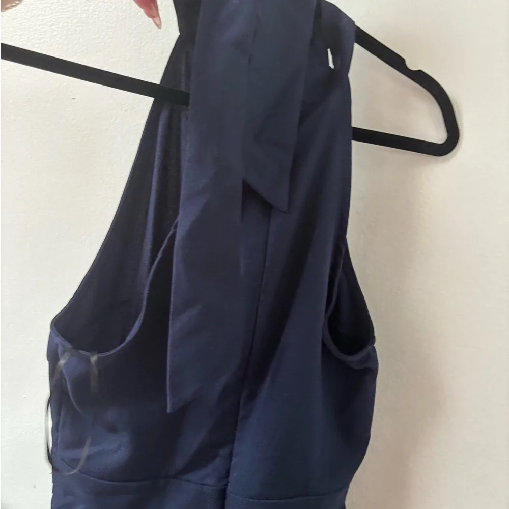 Shein Navy Halter Jumpsuit - Picture 2 of 3